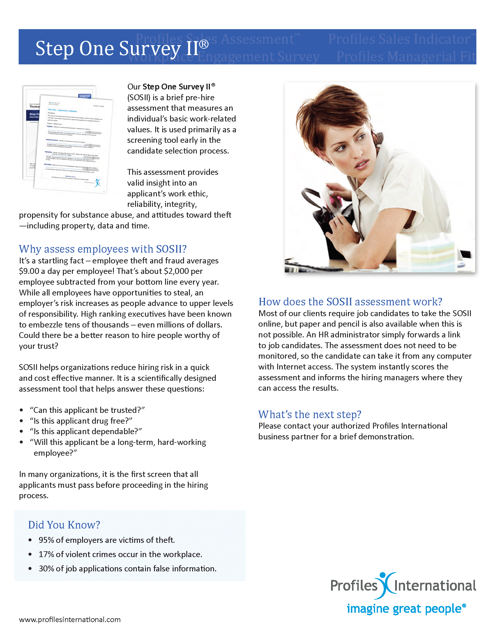 Step One Survey Profiles Incorporated